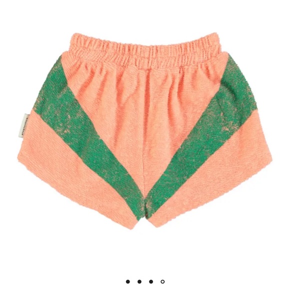 Piupiuchick Peach and Green Terry Cloth Shorts - Picture 2 of 7